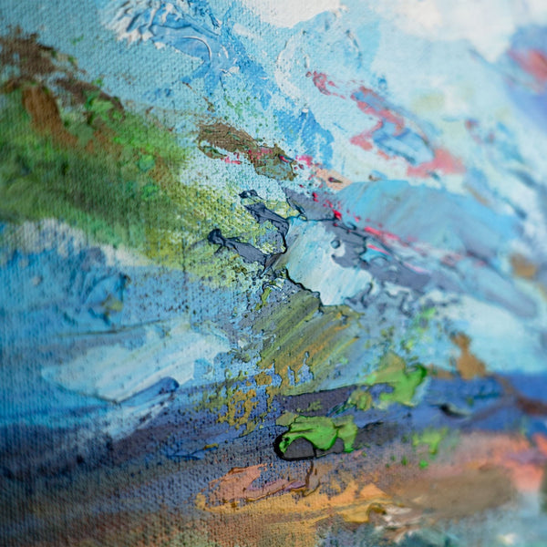 Gemälde "Spiegel der Natur" horizontale Landschaft in der Impasto-Technik