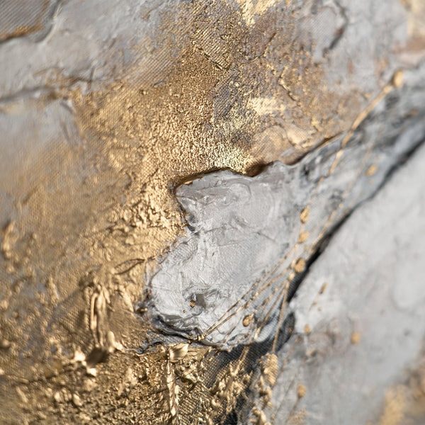 Gemälde "Atem des Canyons" horizontale Abstraktion mit Marmoreffekt