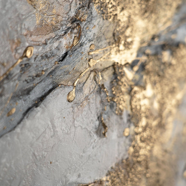 Gemälde "Atem des Canyons" horizontale Abstraktion mit Marmoreffekt