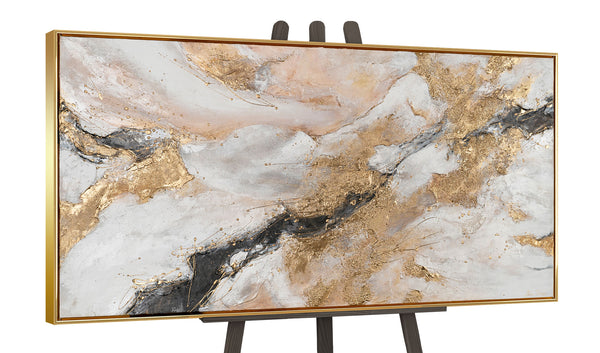 Gemälde "Atem des Canyons" horizontale Abstraktion mit Marmoreffekt