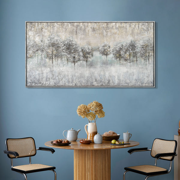Gemälde "Symbolisches Licht" horizontale Abstraktion mit Figuren