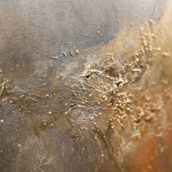 Gemälde "Licht in Bewegung" luxuriöse Abstraktion mit goldenem Akzent