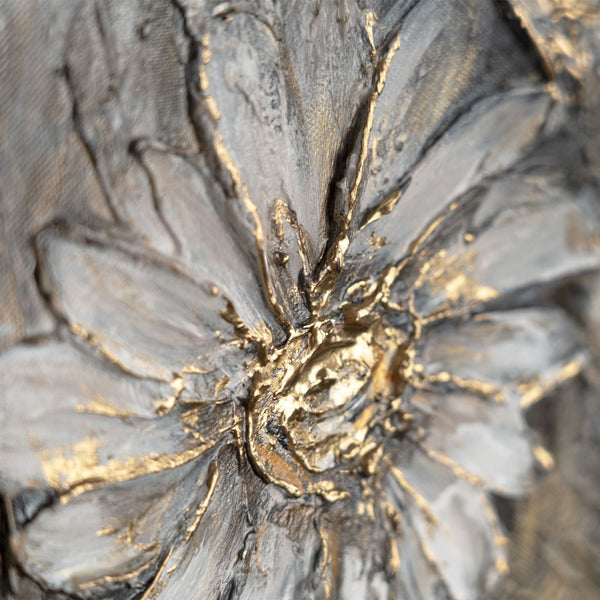 Das Gemälde "Silberne Gänseblümchen" exquisite botanische Ruhe
