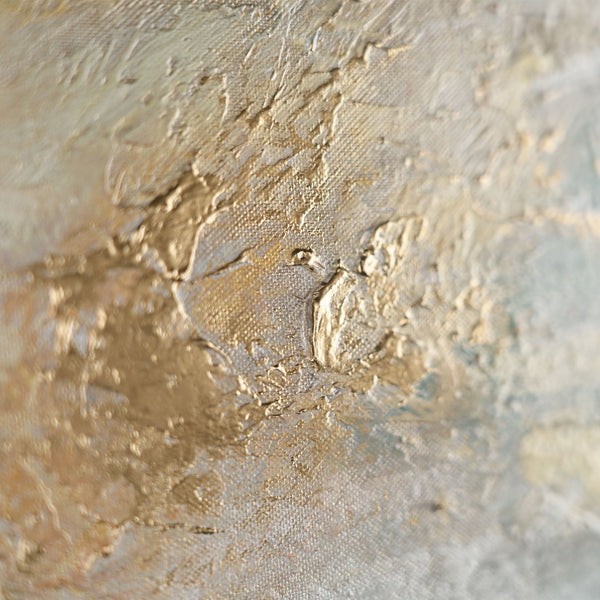 Gemälde "Goldener Glanz über dem Wasser" Abstraktion mit Landschaftselementen