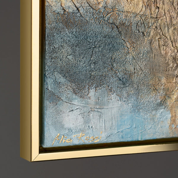 Gemälde „Landschaft der Ruhe“ abstraktes Spiel aus Farbe und Textur