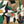 Gemälde „Gartenakzente“ moderne florale Komposition im Flat-Design-Stil