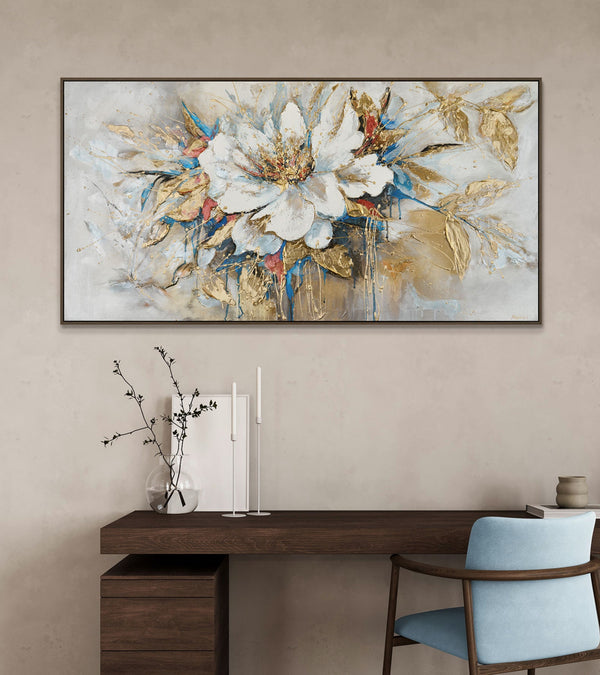 Gemälde "Blume des Lichts" luxuriöse abstrakte Floristik