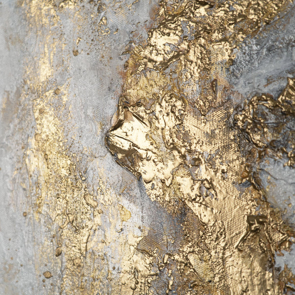Gemälde "Frieden des Goldes" horizontale Abstraktion in Gold