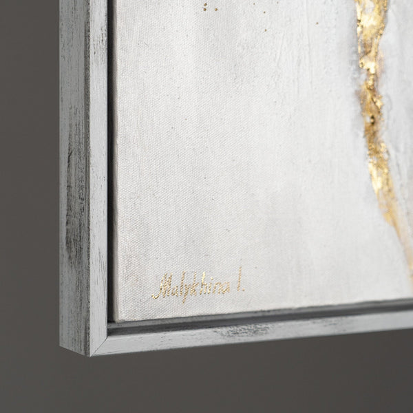 Gemälde "Frieden des Goldes" horizontale Abstraktion in Gold
