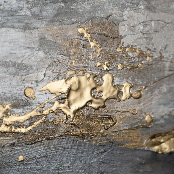 Gemälde "Schweigen der Steine" abstrakte Landschaft in einer mineralischen Palette