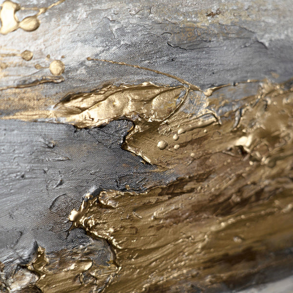 Gemälde "Schweigen der Steine" abstrakte Landschaft in einer mineralischen Palette