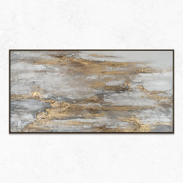 Gemälde "Schweigen der Steine" abstrakte Landschaft in einer mineralischen Palette
