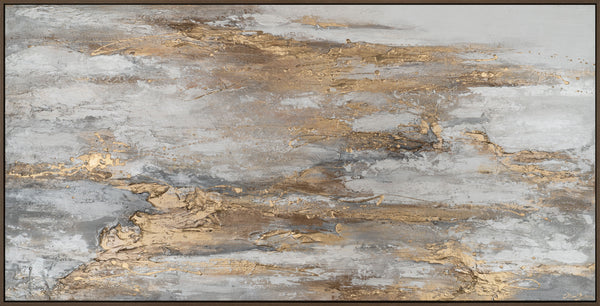 Gemälde "Schweigen der Steine" abstrakte Landschaft in einer mineralischen Palette